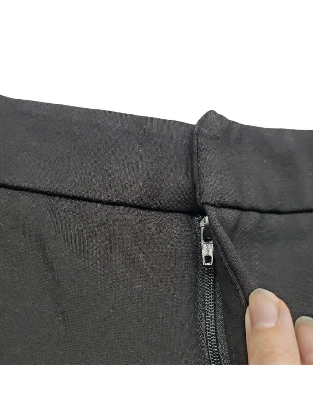 Eloquii Black Cropped Ankle Work Pants Womens 16 Front Seam Office Career - Picture 7 of 9